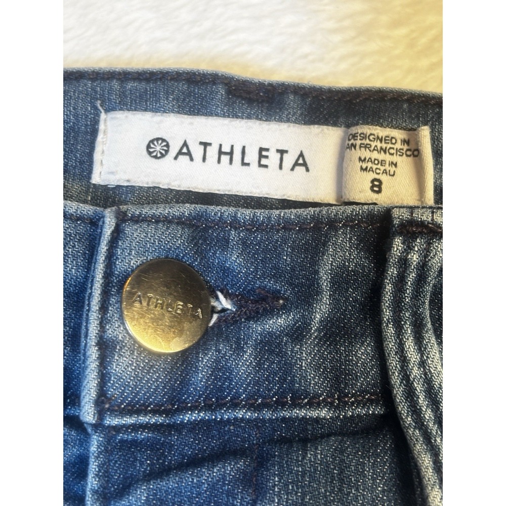 Athleta Sculptek Jeans Women's Dark Wash Blue‎ Skinny Size 8 Denim